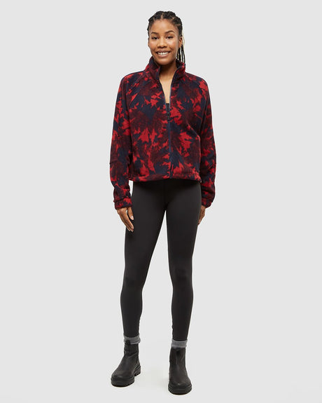 tentree Women's Pallsade Full Zip Sweater - Midnight/Maple