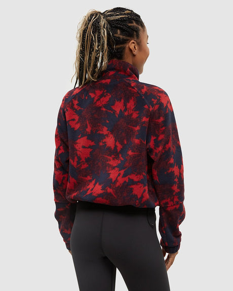 tentree Women's Pallsade Full Zip Sweater - Midnight/Maple