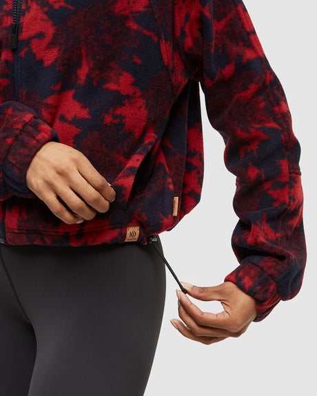 tentree Women's Pallsade Full Zip Sweater - Midnight/Maple