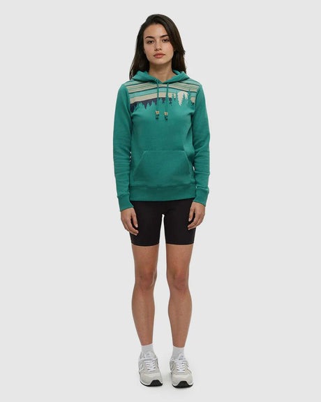 tentree Women's Retro Juniper Hoodie - Tidal Teal/Midnight