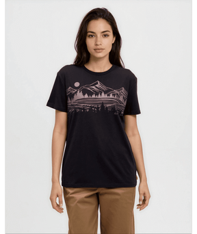 tentree Women's Scenic Fields T-Shirt - Meteorite/Mauve