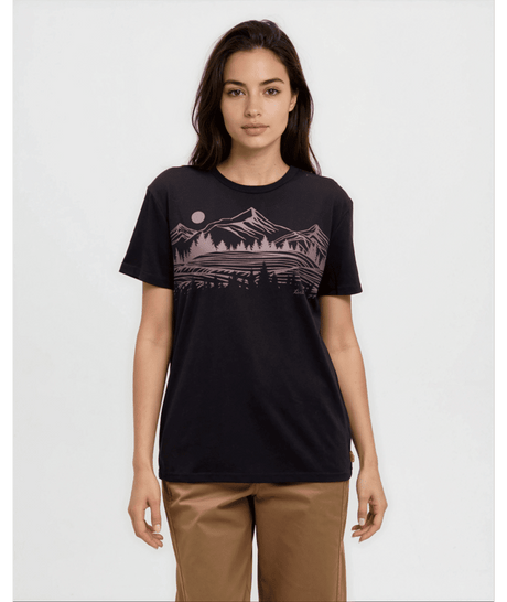 tentree Women's Scenic Fields T-Shirt - Meteorite/Mauve