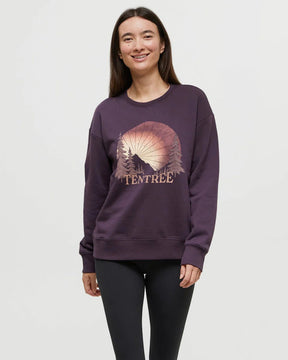 tentree Women's Twilight Forest Crew - Plum