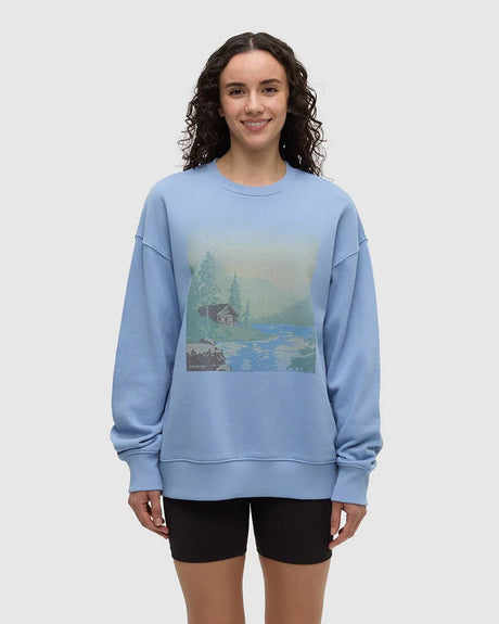 tentree Women's Washed Lakeshore Relaxed Crew Sweater - A&M Clothing & Shoes