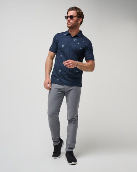 TravisMathew Men's Beach Creature Polo - Total Eclipse