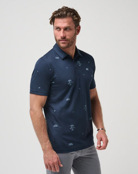TravisMathew Men's Beach Creature Polo - Total Eclipse