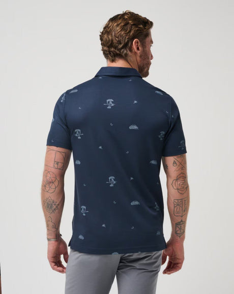 TravisMathew Men's Beach Creature Polo - Total Eclipse