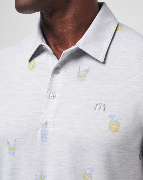 TravisMathew Men's Call The Shots Polo - Heather Grey