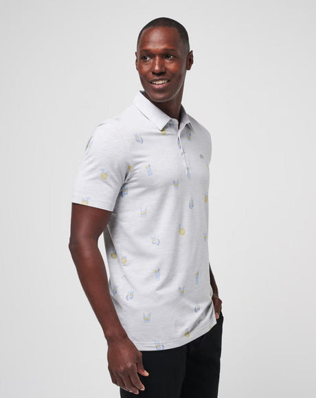 TravisMathew Men's Call The Shots Polo - Heather Grey