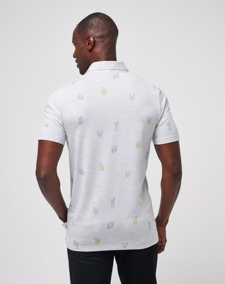TravisMathew Men's Call The Shots Polo - Heather Grey