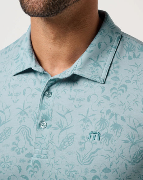 TravisMathew Men's Featherweight Paradise Polo - Forget Me Not