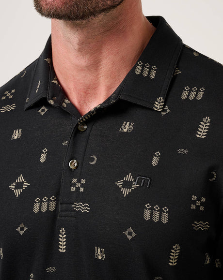 TravisMathew Men's Weather Patterns Polo - Black