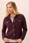 Tribal Women's Comfort Stretch Button Front Denim Jacket