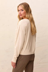 Tribal Women's Long Sleeve Crew Neck Top