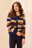 Tribal Women's Long Sleeve Crew Neck Sweater Cardigan
