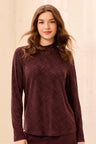 Tribal Women's Long Sleeve Mock Neck Top