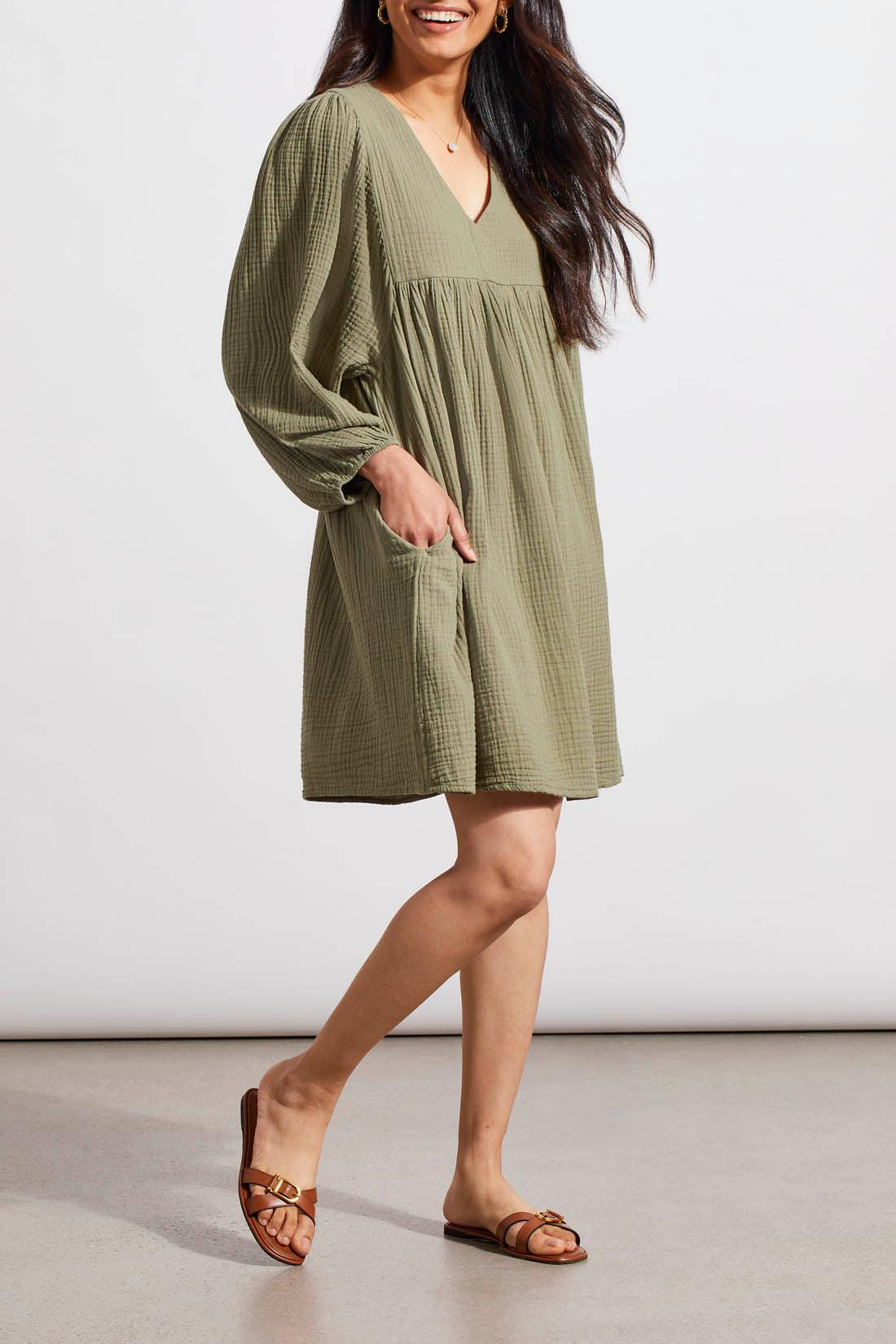 Tribal Women's 3/4 Puff Sleeve Dress - A&M Clothing & Shoes - Westlock