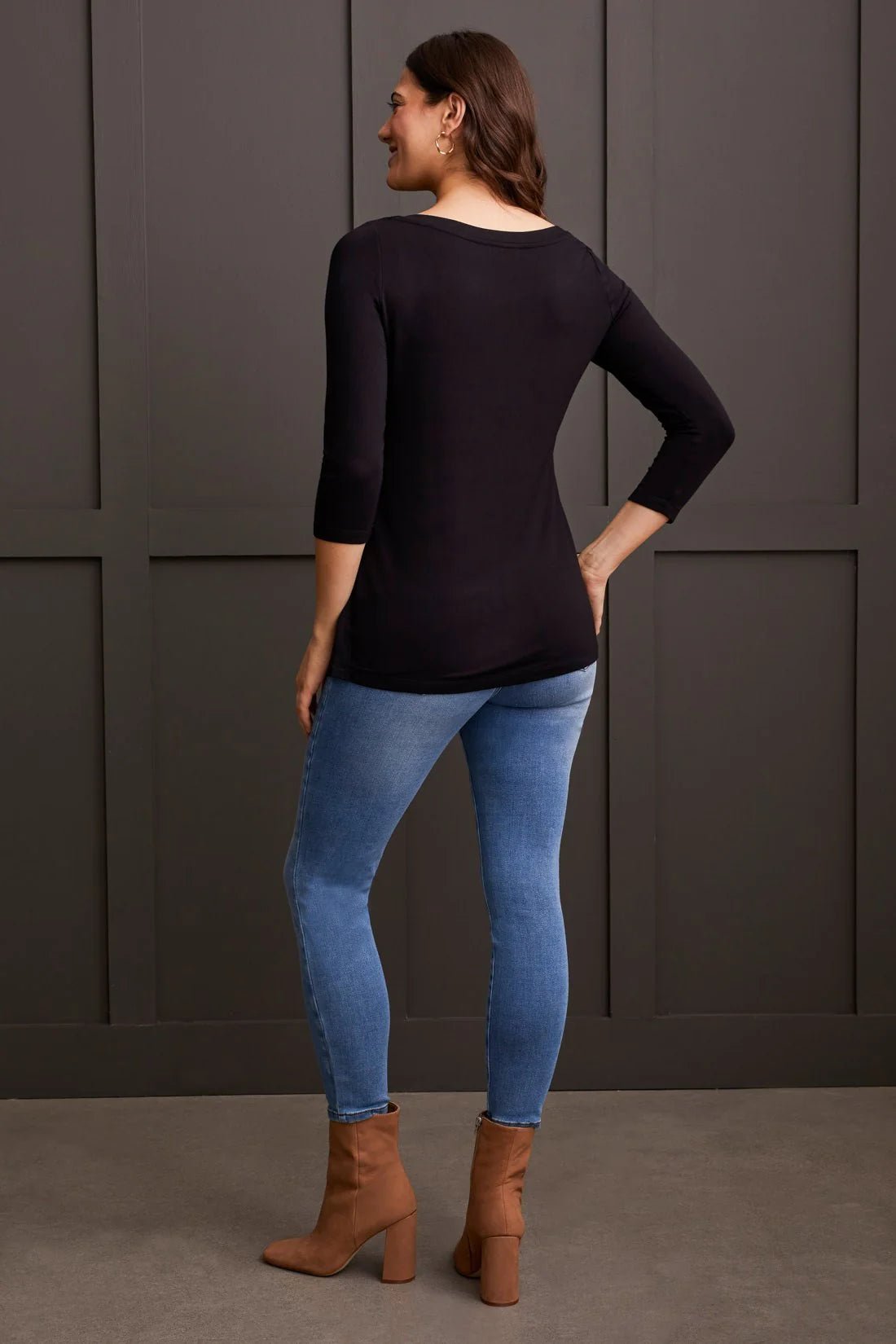 Tribal Women's 3/4 Sleeve Crew Neck Top - A&M Clothing & Shoes