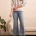 Tribal Women's 3/4 Sleeve Mock Neck Cable Knit Sweater - A&M Clothing & Shoes - Westlock