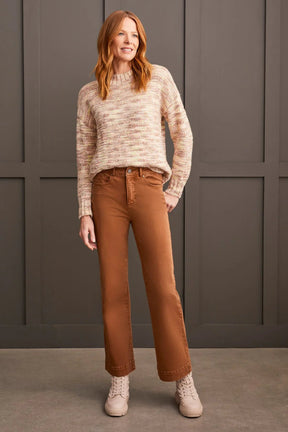 Tribal Women's 5-Pocket Fly Front Pant - Walnut