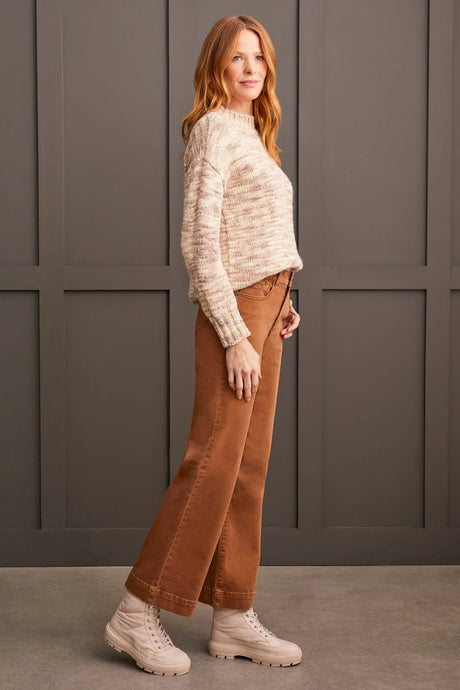 Tribal Women's 5-Pocket Fly Front Pant - Walnut