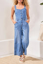 Tribal Women's Adjustable Strap Smocking Jumpsuit - A&M Clothing & Shoes