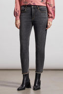 Tribal Women's Audrey Straight GF Jeans - Grey