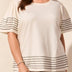 Tribal Women's Boat Neck Top Plus - A&M Clothing & Shoes - Westlock