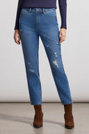 Tribal Women's Brooke GF Ankle Jeans - Blue