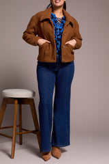 Tribal Women's Button Front Boucle Jacket - A&M Clothing & Shoes - Westlock