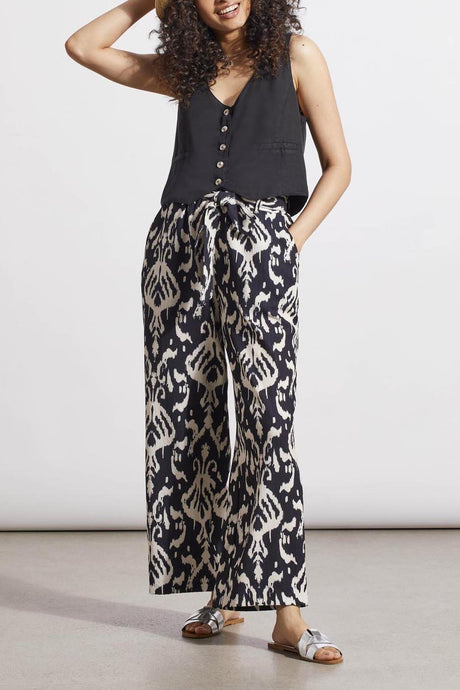 Tribal Women's Button Front Vest - Black