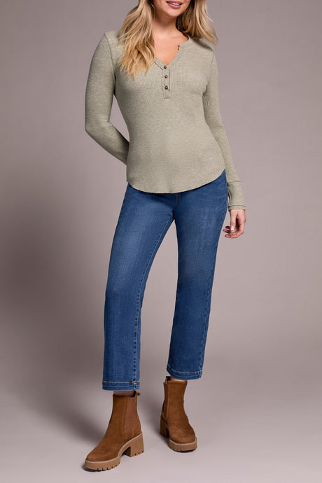 Tribal Women's Button Henley Top - A&M Clothing & Shoes - Westlock