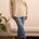 Tribal Women's Button Henley Top Plus - Oatmeal