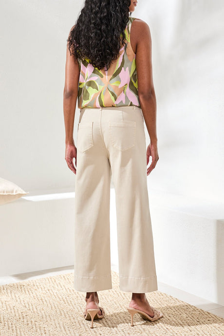 Tribal Women's Comfort Stretch High Rise Palazzo Pants - Canvas