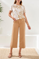 Tribal Women's Comfort Stretch High Rise Palazzo Pants - Sesame