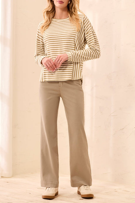 Tribal Women's Comfort Stretch Wide Leg Pull-On Pants - Dry Sand