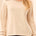 Tribal Women's Cotton Slub Eyelet Trim Long Sleeve Knit Top - Moonstone