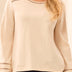Tribal Women's Cotton Slub Eyelet Trim Long Sleeve Knit Top - A&M Clothing and Shoes