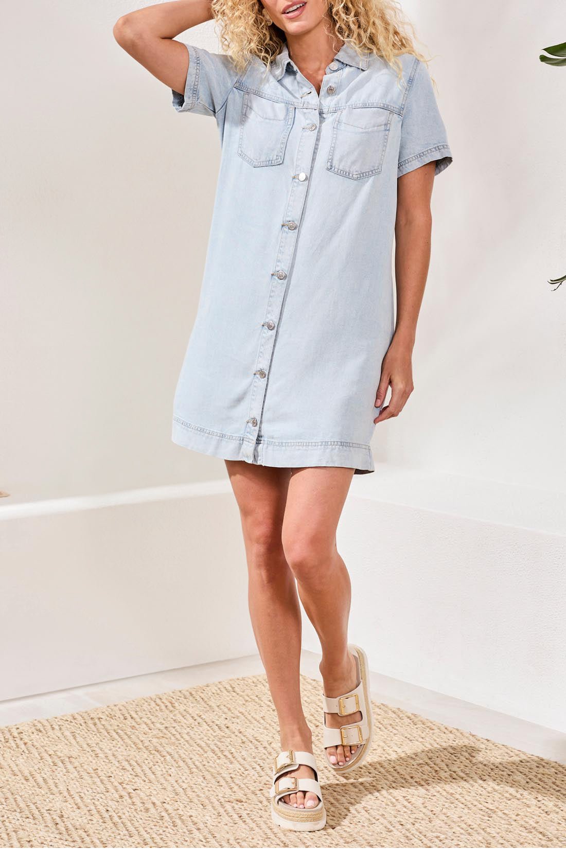 Tribal Women's Denim Pocket Shirt Dress - A&M Clothing & Shoes Westlock