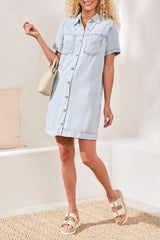 Tribal Women's Denim Pocket Shirt Dress - A&M Clothing & Shoes Westlock
