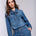 Tribal Women's Denim Removable Self Tie Blouse - Authentic Blue