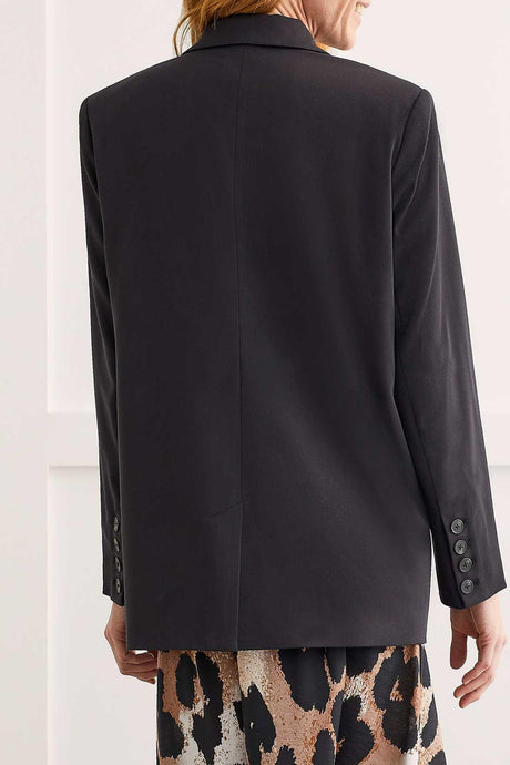 Tribal Women's Double Breasted Blazer - Black