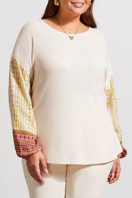 Tribal Women's Drop Shoulder Top Plus - Sandust