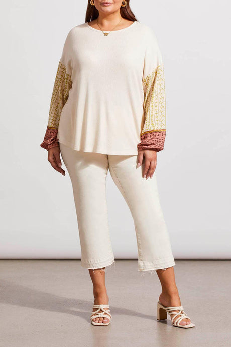 Tribal Women's Drop Shoulder Top Plus - Sandust