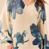 Tribal Women's Drop Shoulder V-Neck Puff-Sleeve Printed Sweater - A&M Clothing and Shoes