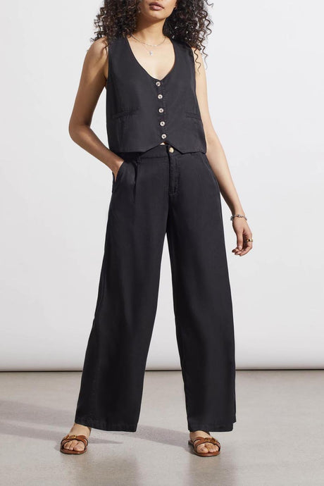 Tribal Women's Elastic Back Pant - Black