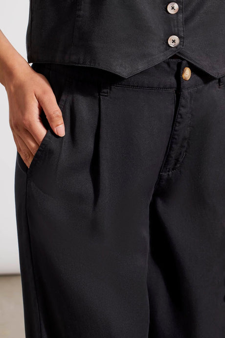 Tribal Women's Elastic Back Pant - Black