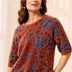 Tribal Women's Elbow Sleeve Crew Neck Sweater - Maple