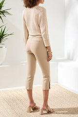 Tribal Women's Flatten It Pull On Snap Vent Capris - A&M Clothing & Shoes Westlock