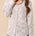 Tribal Women's Floral Textured Jacquard Collared Button-Front Blouse - Blue Fog